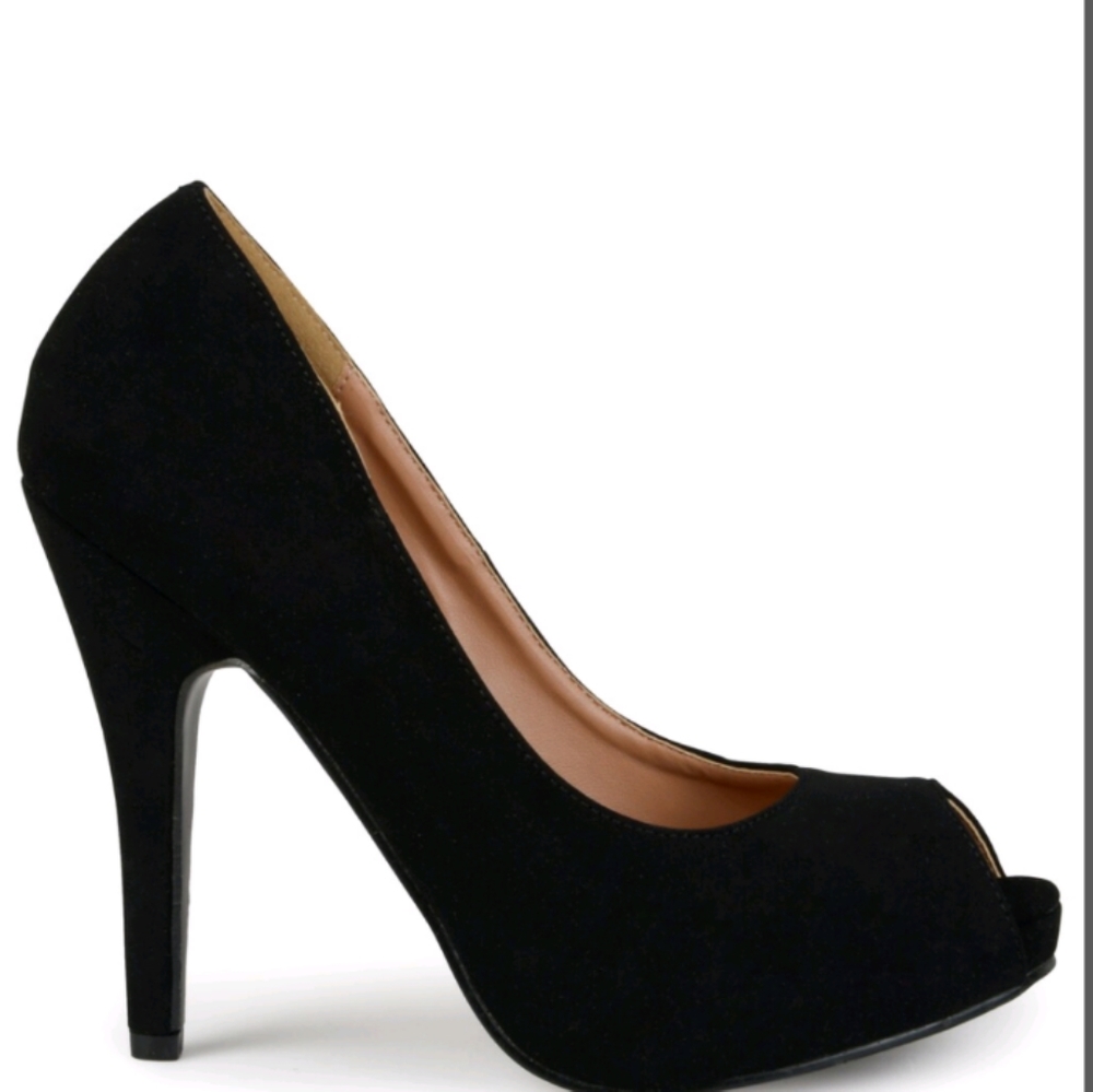 Black peep toe 4.5 inch heel by Journee